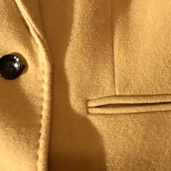 BANANA REPUBLIC, Mario Bellucci, Petite Italian Melton TopCoat, 3/4, Camel, XS - Picture 5 of 8